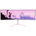 AROZZI NOVA gaming monitor 49" 49TUW165 Pink/ LED/ 5120x1440/ 165Hz/ VA/ 3000:1/ 1ms/ 2xHDMI/ DP/ USB-C/ pink