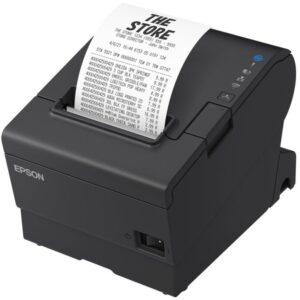 EPSON TM-T88VII/ POS printer/ USB+serial+Ethernet/ Black/ Power supply included