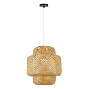 IMMAX BOHO HILO designer pendant lamp, D38cm, E27. bamboo