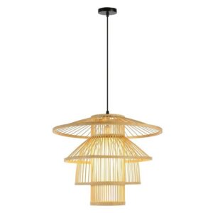 IMMAX BOHO PINCHOS design pendant lamp, D50cm, E27, bamboo wood