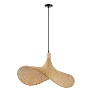 IMMAX BOHO SOMBRERO designer pendant lamp D70cm, E27, natural rattan