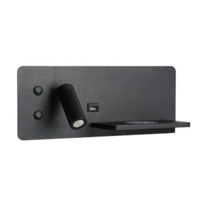IMMAX LED Be PREPARE 4in1, spotlight with Qi charging, USB, black, right version