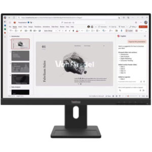 Lenovo E22-40/ 21,5" / IPS/ 1920x1080/ 16:9/ 250cd/m2cmd/ 1300:1/ 4ms/ HDMI/ DP/ USB/ LAN/ PIVOT