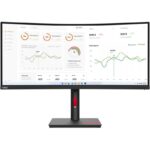 Lenovo T34w-30/ 34" VA, curved/ 3440x1440/ 21:9/ 350cd/m2cmd/ 3000:1 / 4ms/ HDMI/ DP/ USB/ RJ45/ VESA/ black