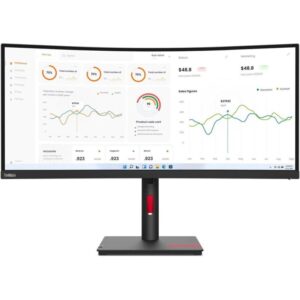 Lenovo T34w-30/ 34" VA, curved/ 3440x1440/ 21:9/ 350cd/m2cmd/ 3000:1 / 4ms/ HDMI/ DP/ USB/ RJ45/ VESA/ black