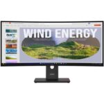 Lenovo T34WD-40 with MC60/ 34" VA, curved/ 3440x1440/ 21:9/ 300cd/m2cmd/ 3000:1/ 4ms/ HDMI/ DP/ USB/ RJ45/ VESA/ black