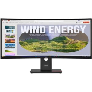 Lenovo T34WD-40 with MC60/ 34" VA, curved/ 3440x1440/ 21:9/ 300cd/m2cmd/ 3000:1/ 4ms/ HDMI/ DP/ USB/ RJ45/ VESA/ black