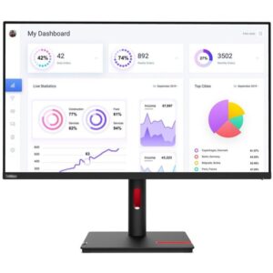 Lenovo ThinkVision P32p-30/ 31.5"/ IPS/ 3840x2160/ 16:9/ 350cd/m2/ 6ms/ HDMI/ DP/ USB/ LAN/ VESA/ PIVOT/ black