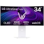 LG curved monitor 34GX90SA-W 34 " OLED/3440x1440/21:9/275cd/m2/240 HZ/0.03ms/ DP/HDMI/USB-C/LAN/7Wx2/height adjustable.