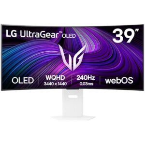 LG curved monitor 39GX90SA-W 39 " OLED/3440x1440/21:9/275cd/m2/240 HZ/0.03ms/ DP/HDMI/USB-C/LAN/7Wx2/height adjustable.