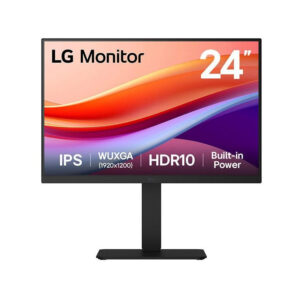 LG IPS monitor 24BA55W-B / 24" / 1920x1200 /5ms/ 16:10 / 350cd / 75Hz/HDMI / DP / USB/ speaker/ height adjustment