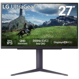 LG monitor 27GS85Q-B IPS 27"/ 2560x1440 / 180Hz/ 400cdm / 1ms/ 1000:1/DP/HDMI/PIVOT black