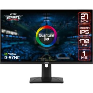 MSI Gaming G274QPF QD/ 27"/ 2560x1440/ Rapid IPS/ 1ms/ 170Hz/ 400cd/m2/ 1000:1/ 2x HDMI/ DP/ USB-C/ black