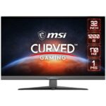 MSI Gaming G322C/ 31.5" curved/ 1920x1080/ VA LED, 170hz/ 1ms/ 250cd/m2/ 3000:1/ HDMI/ DP/ black