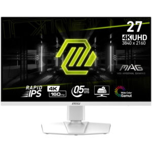 MSI Gaming MAG 274URFW/ 27"/ 3840 x 2160/ IPS/ 0.5ms/ 160Hz/ 400cd/m2/ 1000:1/ HDMI/ DP/ white