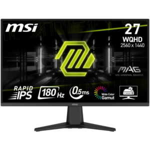 MSI Gaming MAG 275QF/ 27"/ 2560 x 1440/ IPS/ 0.5ms/ 180Hz/ 300cd/m2/ 1000:1/ HDMI/ DP/ black