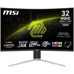 MSI Gaming MAG 325CQRF QD E2/ 31,5" zakřivený/ 2560x1440 / VA LED/ 0,5ms/ 240Hz/ 300cd/m2/ 3500:1/ HDMI/ DP/ VESA/ černý