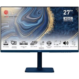 MSI Modern MD272QP Ultramarine/ 27"/ 2560x1440/ IPS/ 4ms/ 300cd/m2/ 1000:1/ HDMI/ DP/ USB/ USB-C/ blue