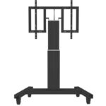 Neomounts PLASMA-M2500TBLACK / Motorized Mobile Floor Stand (90° tilt) - VESA 200x200 up to 800x600 / Black