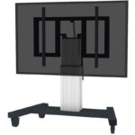 Neomounts PLASMA-M2550TSILVER / Motorized Mobile Floor Stand (90° tilt) - VESA 200x200 up to 800x600 / Silver