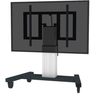 Neomounts PLASMA-M2550TSILVER / Motorized Mobile Floor Stand (90° tilt) - VESA 200x200 up to 800x600 / Silver