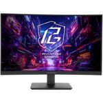 Phantom Gaming by Asrock monitor curved PG27QRT1B 27"/VA/2560x1440/180Hz/300cd/m2/1ms/HDMI/DP/speaker