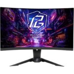 Phantom Gaming by Asrock monitor curved PG27QRT2A 27"/VA/2560x1440/180Hz/300cd/m2/1ms/HDMI/DP/speaker/wifi antenna