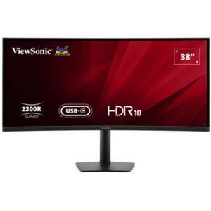 ViewSonic VA3820C '38" 21:9 3840 x 1600, SuperClear® IPS curved monitor, 2 HDMI, DP, USB, USB-C 96W, speakers, height adjustment