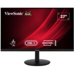 ViewSonic VG2709U-2 / 27" QHD Frameless IPS Monitor with HDMI, DP in, DP out, USB type C, RJ45 , USB, Daisy Chain