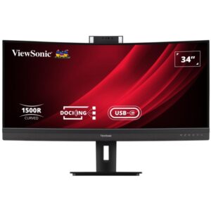 ViewSonic VG3457CV 34" 21:9,3440 x 1440,SuperClear®VA,curved,2 HDMI,DP,100W USB-C,RJ45,USB,speakers,height adjustment,webcam