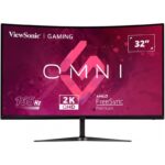 ViewSonic VX3218C-2K OMNI /32" curved/VA/16:9/2560x1440 / 165Hz/ 1ms/ 250cd/m2 / Freesync premium /2xHDMI /DP / Repro