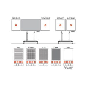 Vogels Printing 75" boards (lines, dots, grid, chalk surface, ...)