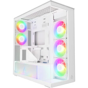 ARCTIC Xtender case / E-ATX / 2x120mm ARGB fan / 2xUSB / USB-C / vertical GPU kit / clear glass / white