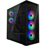 ARCTIC Xtender case / E-ATX / 2x120mm ARGB fan / 2xUSB / USB-C / vertical GPU kit / mirror glass / black