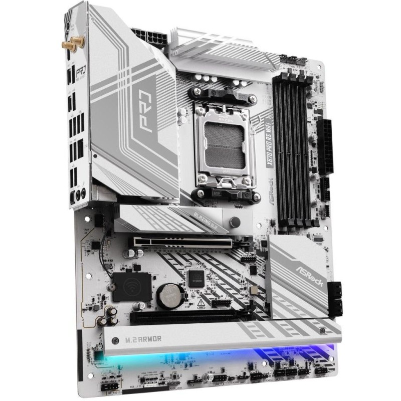 ASRock X870 Pro RS WiFi / AMD X870 / AM5 / 4x DDR5 DIMM / 3x M.2 / HDMI / USB-C / WiFi / ATX
