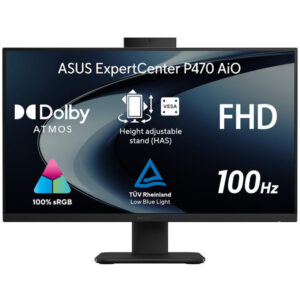 ASUS P4 AiO/ i5-13420H/ 16GB/ 1TB SSD/ Intel UHD/ 27"FHD, matte/ W11H/ kbd+mouse/ black