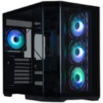 BitFenix case T10 Negro / ATX / 4x 120mm ARGB fan + controller / USB 3.0 / USB-C / panoramic / black