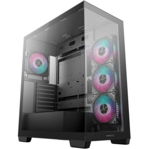 DEEPCOOL case CG580 4F / ATX / 4x120mm ARGB fans / 2xUSB 3.0 / panoramic / tempered glass / black