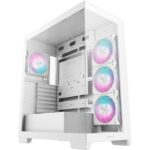 DEEPCOOL case CG580 4F / ATX / 4x120mm ARGB fans / 2xUSB 3.0 / panoramic / tempered glass / white
