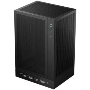 DEEPCOOL case CH170 Digital / vertical miniITX / 2xUSB 3.0 / USB-C / black