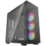 DEEPCOOL case CH780 / ATX / 420 mm fan ARGB / 4xUSB 3.0 / USB-C / glass / black
