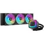 DEEPCOOL water cooler LE360 V2 / 3x120 PWM ARGB fan / display / black