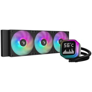 DEEPCOOL water cooler LP360 ARGB / 3x120mm ARGB fan / digital display / black