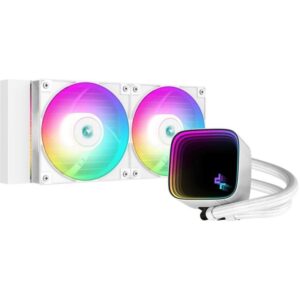 DEEPCOOL water cooler LS520 SE / 2x120 mm fan / ARGB / Intel and AMD / for SI / white