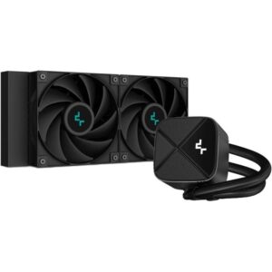 DEEPCOOL water cooler LS520S Zero Dark / 2x120 mm fan / Intel and AMD / complete black