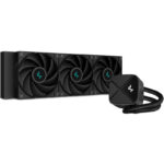 DEEPCOOL water cooler LS720S Zero Dark / 3x120 mm fan / Intel and AMD / complete black