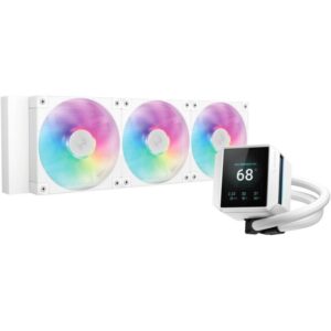 DEEPCOOL water cooler MYSTIQUE 360 ARGB / 3x120mm ARGB fan / digital display / Intel and AMD / white