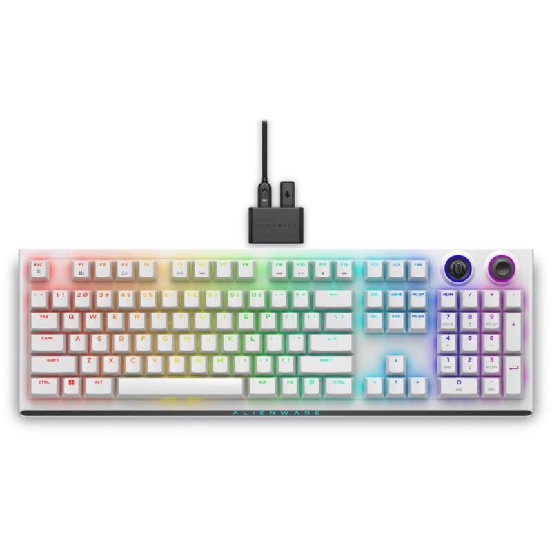 DELL keyboard Alienware Tri-Mode Wireless Gaming Keyboard (/ AW920K/ US/ Int./ inter./ Lunar Light)