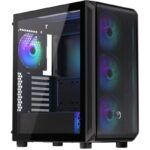 Endorfy Arx 500 ARGB case / ATX / 4 x 140 ARGB fan (up to 7 fans) / 2xUSB-A / USB-C / tempered glass / mesh panel / black