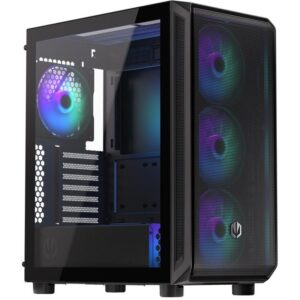 Endorfy Arx 500 ARGB case / ATX / 4 x 140 ARGB fan (up to 7 fans) / 2xUSB-A / USB-C / tempered glass / mesh panel / black